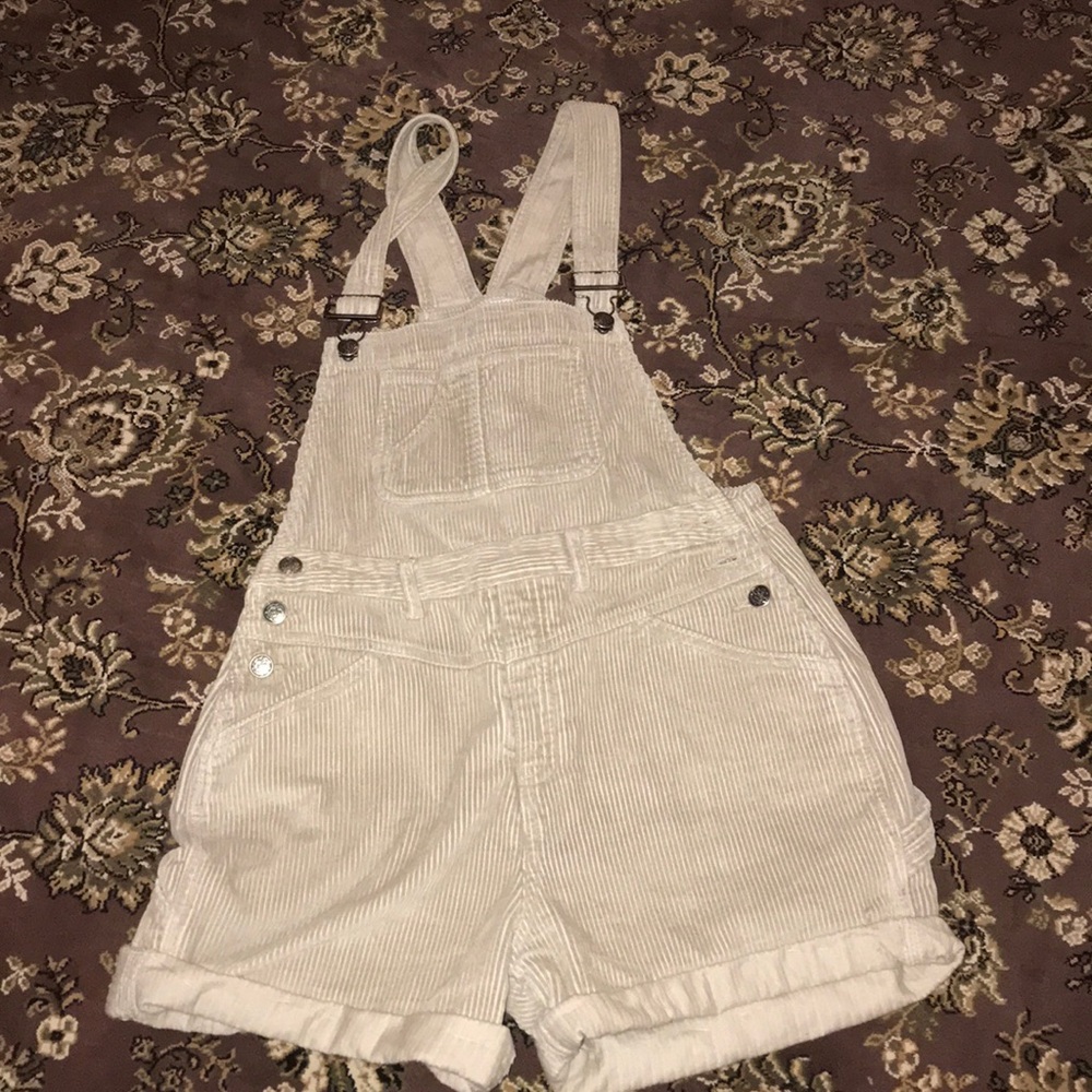 Vintage corduroy overall shorts